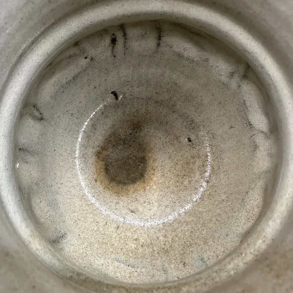 Handmade Nature Animal Deer Tracks Earth Tones Studio Pottery Vase Artist Signed
